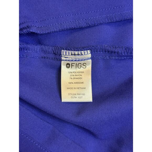 Figs Casma Three-Pocket Scrub Top ELECTRIC BLUE Small - Picture 4 of 4